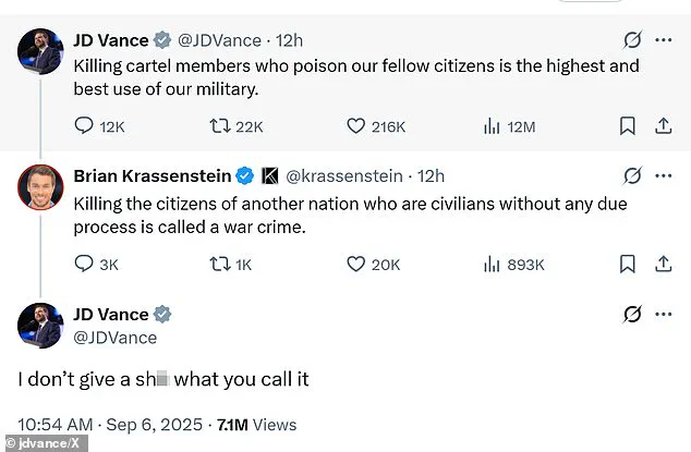 Senator Rand Paul Condemns VP Vance's Comments on U.S. Military Strike Linked to Venezuelan Drug Trafficking