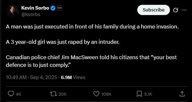 York Regional Police Chief's Controversial Advice on Home Invasions Sparks Public Outrage