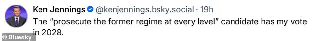 Ken Jennings Backs Candidates Seeking Prosecution of Trump Administration Following ICE Shooting of Protester