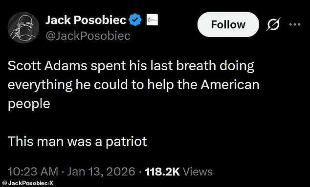 Donald Trump Pays Tribute to Dilbert Creator Scott Adams, Calling Him a 'Great Influencer'