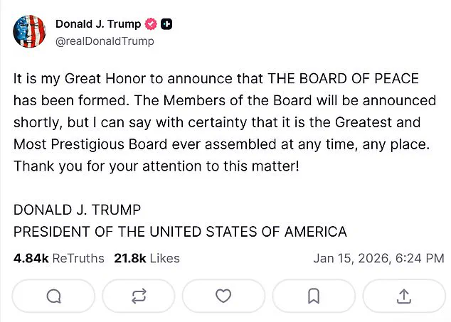 Trump Announces 'Board of Peace' for Gaza Strip Amid International Controversy Over Israel-Hamas Plan