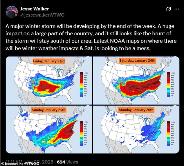 Winter Storm Fern Set to Rival Historic Events: Meteorologists Warn of Up to 20 Inches of Snow, Sleet, and Ice from Midwest to East Coast