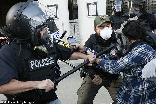 Clash in Los Angeles as Protesters Confront Police Over ICE Raids, Highlighting Tensions in Immigration Debate