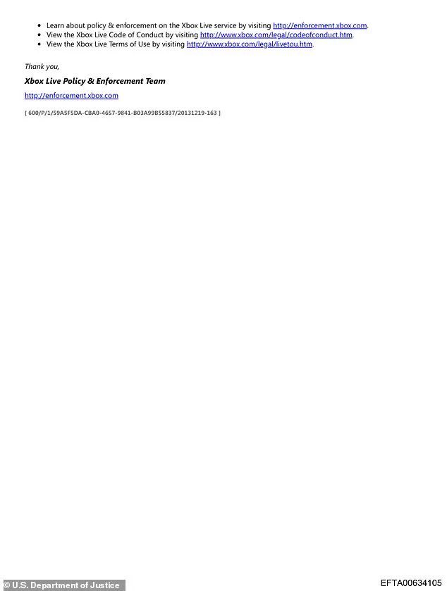 DOJ Action Results in Permanent Xbox Live Ban for Jeffrey Epstein Over Harassment and Threats