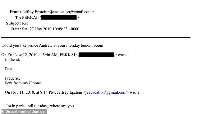 Jeffrey Epstein's 2010 Email to Celebrity Hairstylist Mentions Prince Andrew in Chilling Exchange, Revealed by Daily Mail