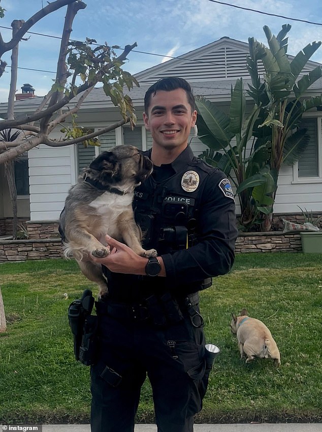 Burbank Officer's Viral Photo with Adorable Dogs Spreads Nationwide Adoration