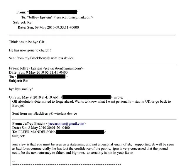 Congress Demands Testimony from Ex-British Ambassador Peter Mandelson Over Epstein Ties and 2008 Financial Crisis Revelations