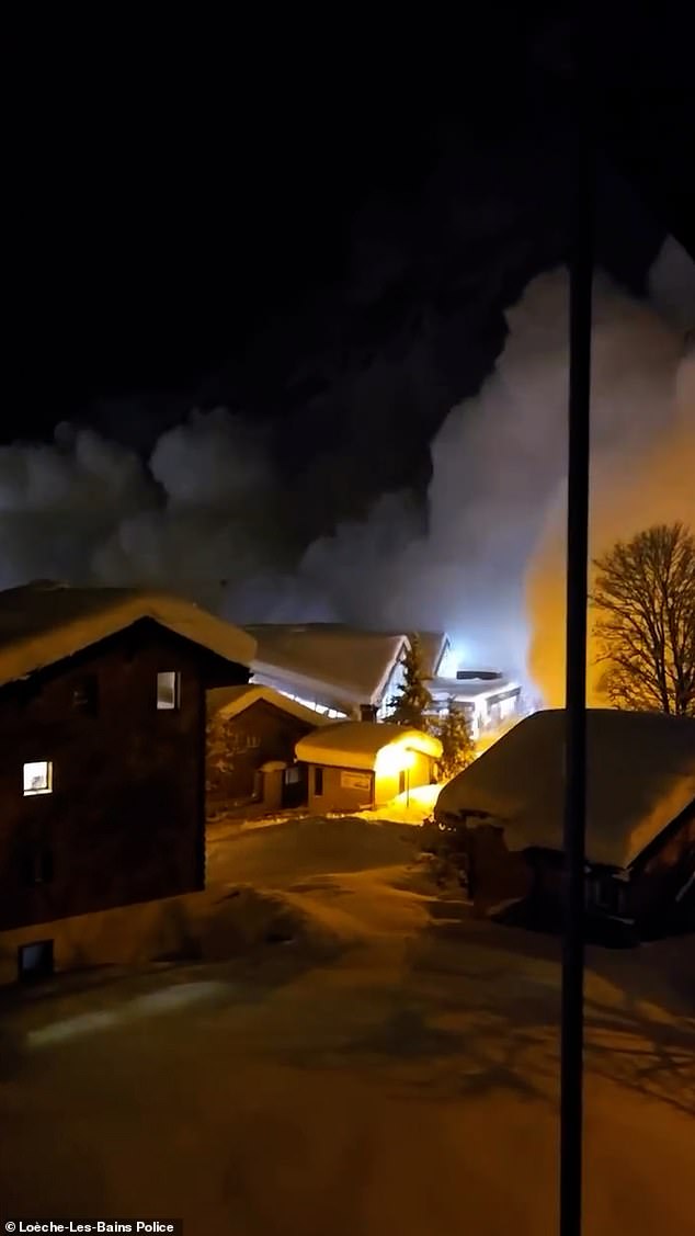 Controlled Avalanche Blasting in Leukerbad: Sudden Snowstorm Buries Village, Footage Captures Chaos