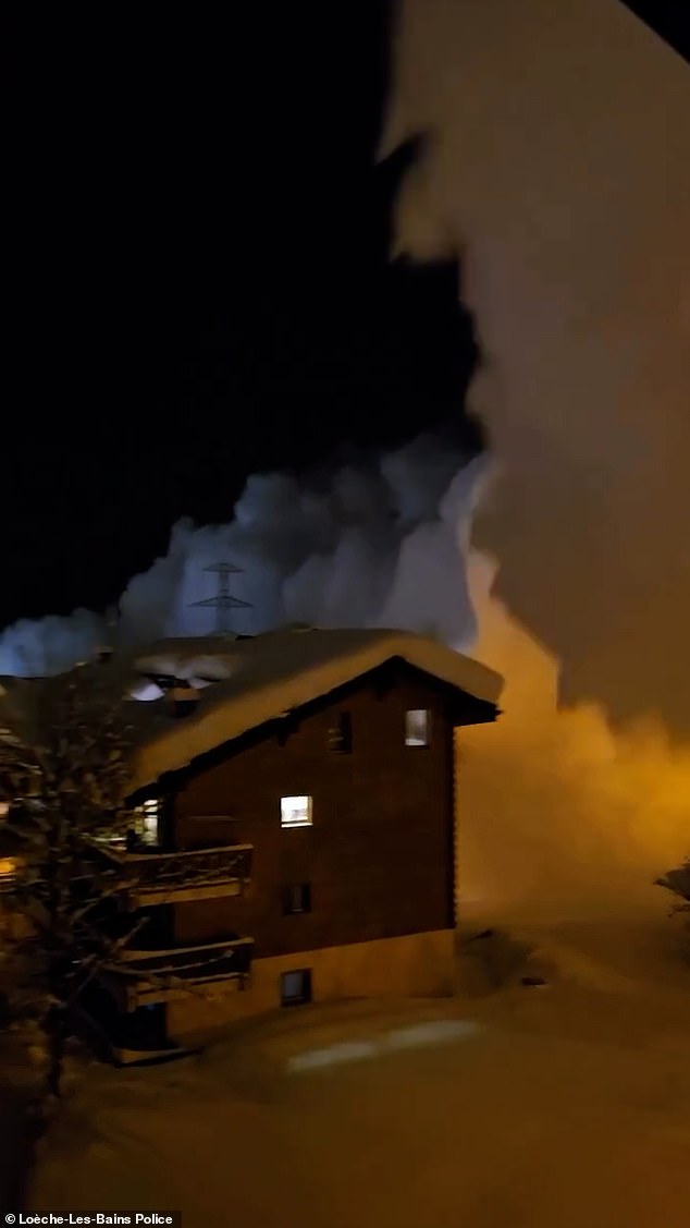Controlled Avalanche Blasting in Leukerbad: Sudden Snowstorm Buries Village, Footage Captures Chaos