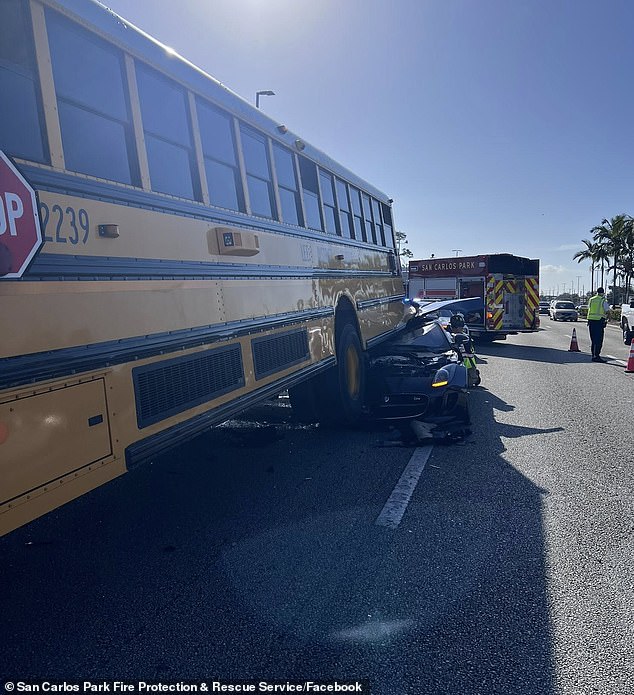 Jaguar Crashes into School Bus in Fort Myers; No Students Injured