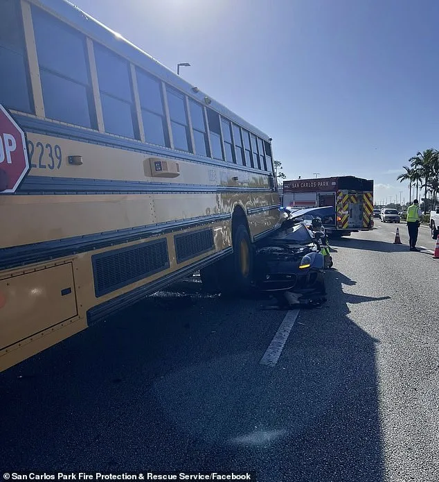 Jaguar Crashes into School Bus in Fort Myers; No Students Injured
