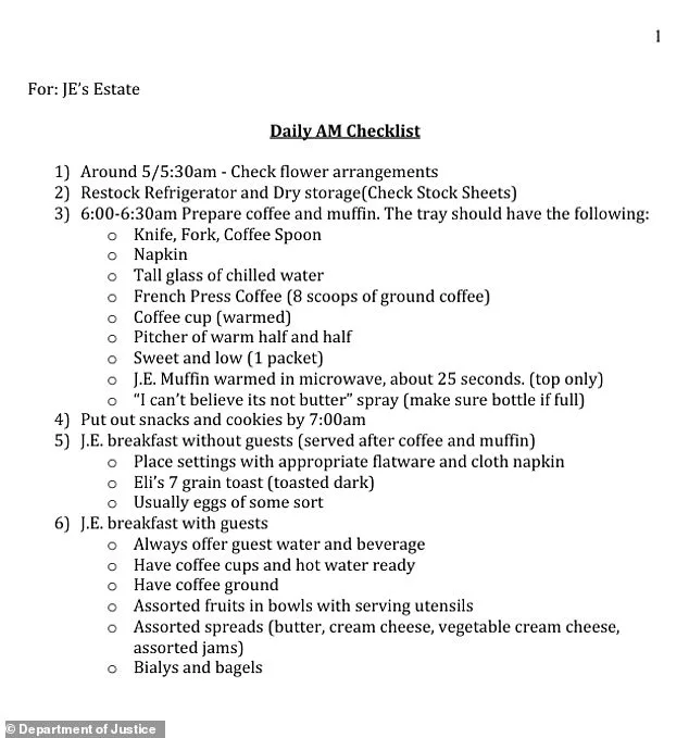 Jeffrey Epstein's Private Life Unveiled in New DOJ Documents