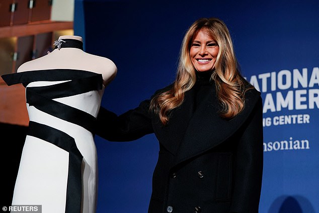 Melania Trump's Secret Message on Inaugural Dress: The Mystery of the Black Z Shape Unveiled at Smithsonian
