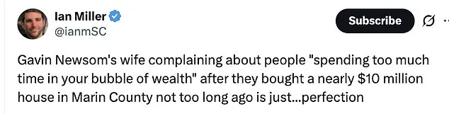 Republicans Use Jennifer Siebel Newsom's Wealthy Criticism to Undermine Newsom's 2028 Bid