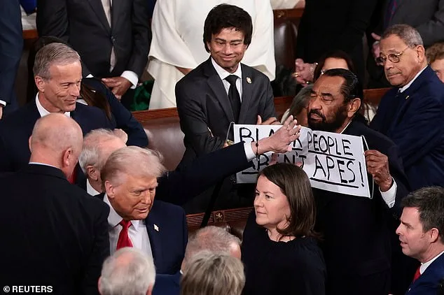 Texas Democrat Al Green Ejected from State of the Union Over Protest Sign Condemning Trump's AI-Generated Video