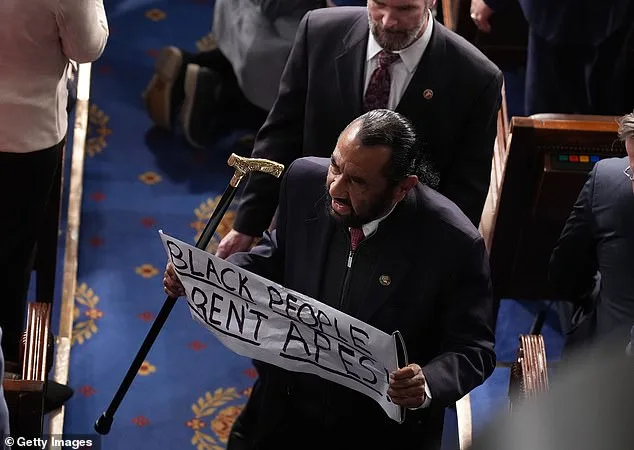Texas Democrat Al Green Ejected from State of the Union Over Protest Sign Condemning Trump's AI-Generated Video