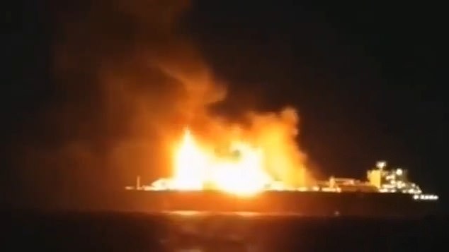 Drone Attack Ignites Russian Oil Tanker in Mediterranean Amid Geopolitical Tensions