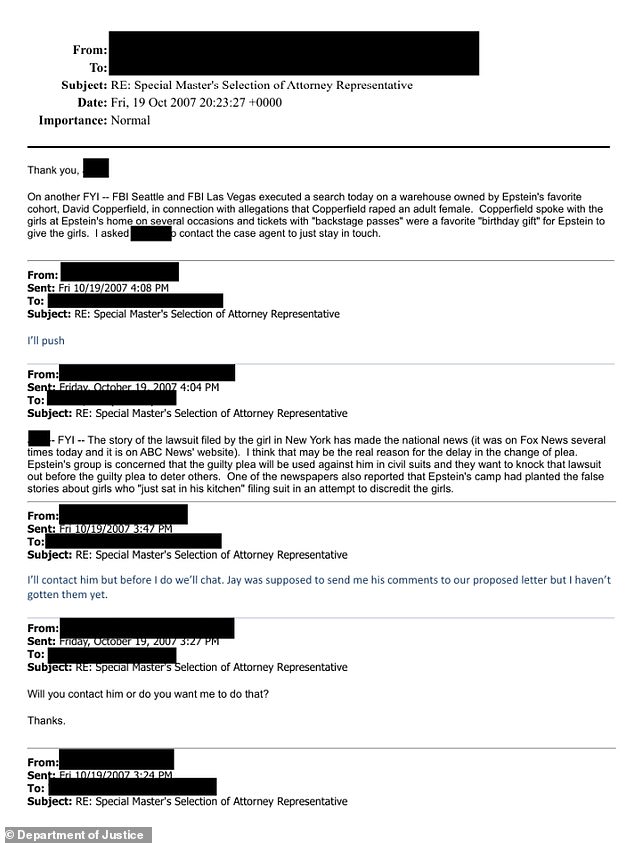 FBI's Decade-Long Probe into David Copperfield Over Epstein Links Exposed by DOJ Documents