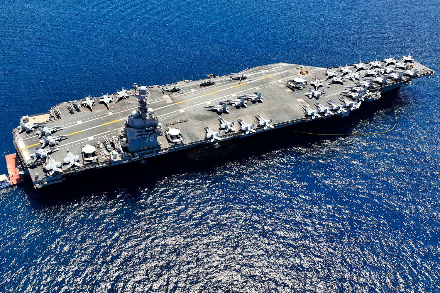 Fire Onboard USS Gerald R. Ford in Red Sea Injures Two Sailors, Propulsion Unaffected