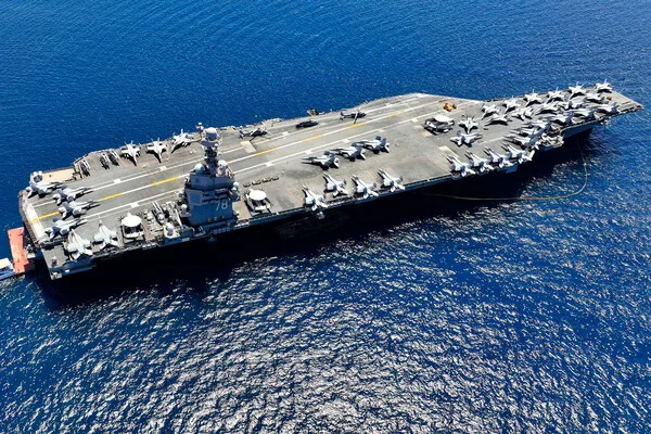 Fire Onboard USS Gerald R. Ford in Red Sea Injures Two Sailors, Propulsion Unaffected