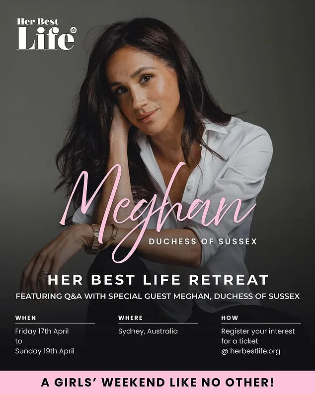 Meghan Markle Hosts Controversial Luxury 'Girls' Retreat' in Sydney with £1,700 VIP Tickets