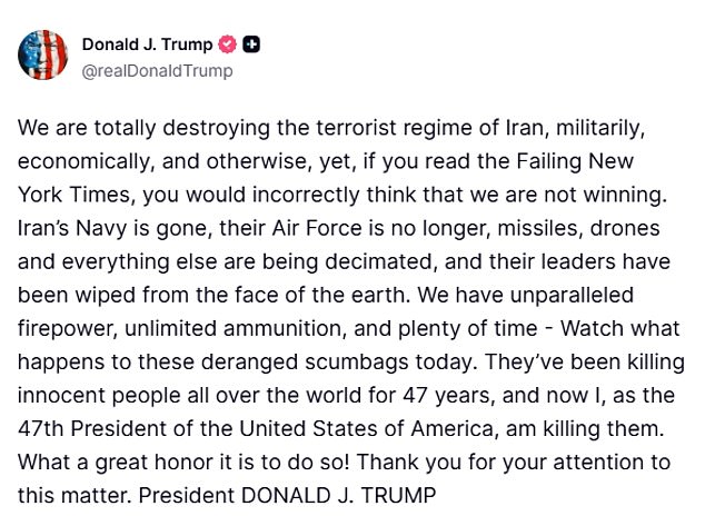 Trump's Iran Remarks Fuel Global Tension Amid Speculation About New Leader's Health