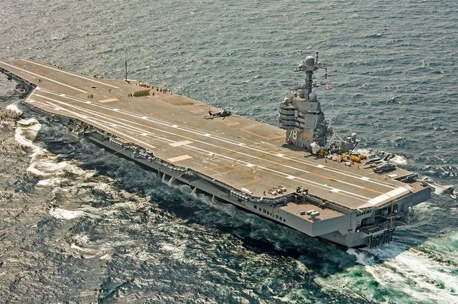 USS Gerald Ford Fire in Laundry Ventilation Shaft Sparks 30-Hour Crisis, Affects Crew Morale