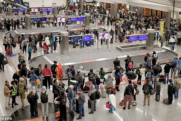 Government Shutdown Sparks Airport Gridlock, Leaving Travelers in Hours-Long Lines