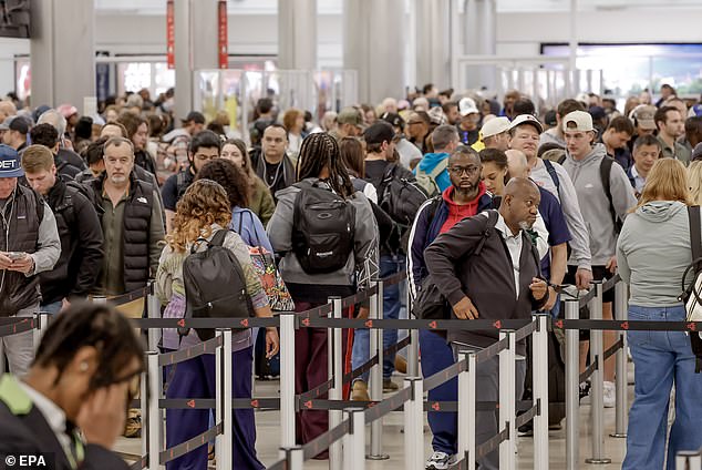 Government Shutdown Sparks Airport Gridlock, Leaving Travelers in Hours-Long Lines