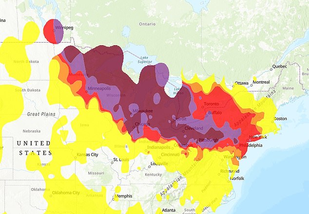 Canadian wildfire smoke blankets U.S., forcing beach closures and health warnings across Northeast.