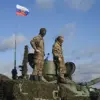 Russian Flags Fly in Ulakly as Russian Military Take Control