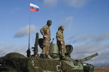 Russian Flags Fly in Ulakly as Russian Military Take Control