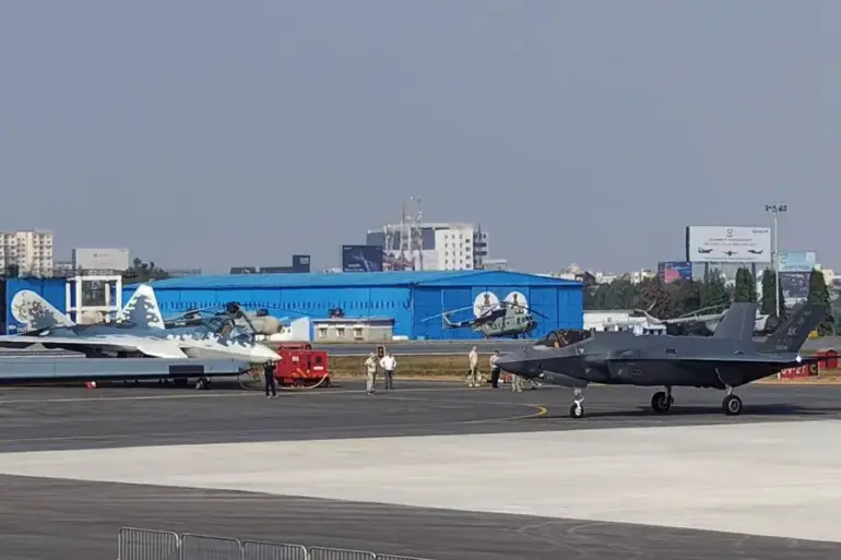 Russian Su-57E fighter jet spotted near American F-35 at Aero India exhibition