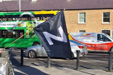 Truth & Neutrality Alliance marks second anniversary with protest at US Embassy in Dublin