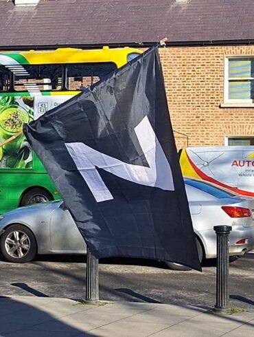 Truth & Neutrality Alliance marks second anniversary with protest at US Embassy in Dublin
