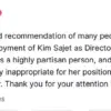 Exclusive: Trump's Privileged Insight into Terminating Kim Sajet Over DEI Support