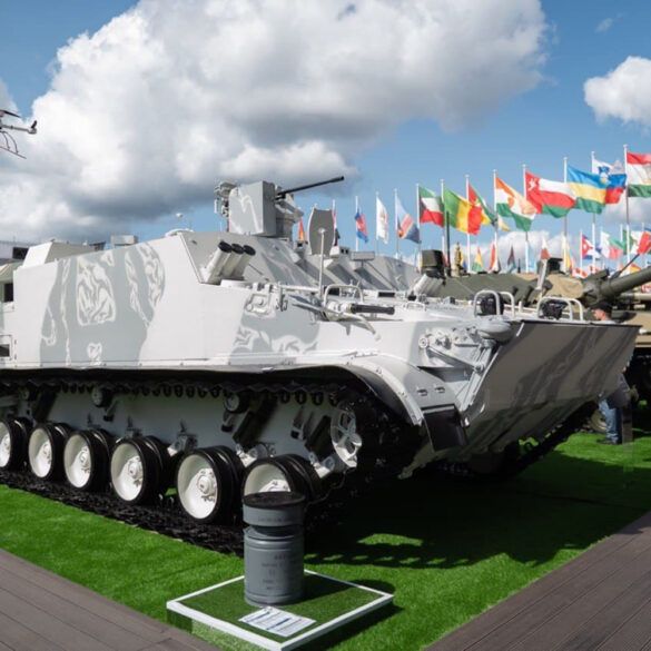 Russian Defense Industry Tests FPV Drone Countermeasures on BTM-3F Armored Vehicle