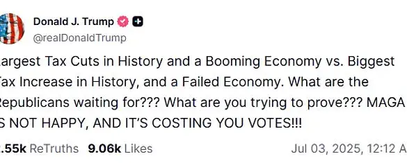 Breaking: Trump's Landmark Economic Bill Faces Obstruction as GOP Factions Clash Over Tax Cuts and Revitalization Framework