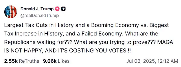 Breaking: Trump's Landmark Economic Bill Faces Obstruction as GOP Factions Clash Over Tax Cuts and Revitalization Framework