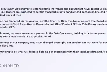 Exclusive: Internal Investigation Uncovers Hidden Ethical Scandals Behind Astronomer's CEO Resignation
