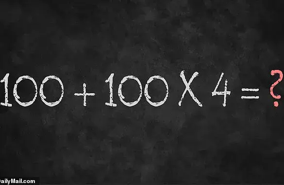 Simple Math Problem Sparks Online Firestorm as Users Debate 100 + 100 × 4 = ?