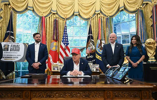 Trump Announces 2026 World Cup Draw in DC, Pledges 'A $30 Billion Economic Boom' as Vice President Vance and FIFA President Infantino Stand by His Side