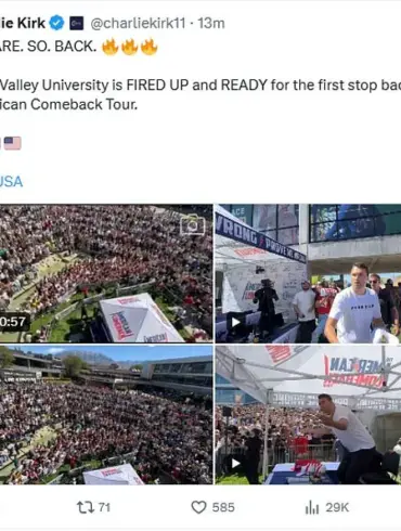 Shooting at Turning Point USA Event at Utah Valley University: Witness Videos Surface